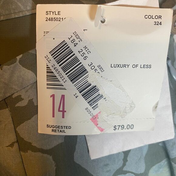 Liz Claiborne Skirt Women's Size 14 Green Floral Maxi Boho NWT - Picture 5 of 6